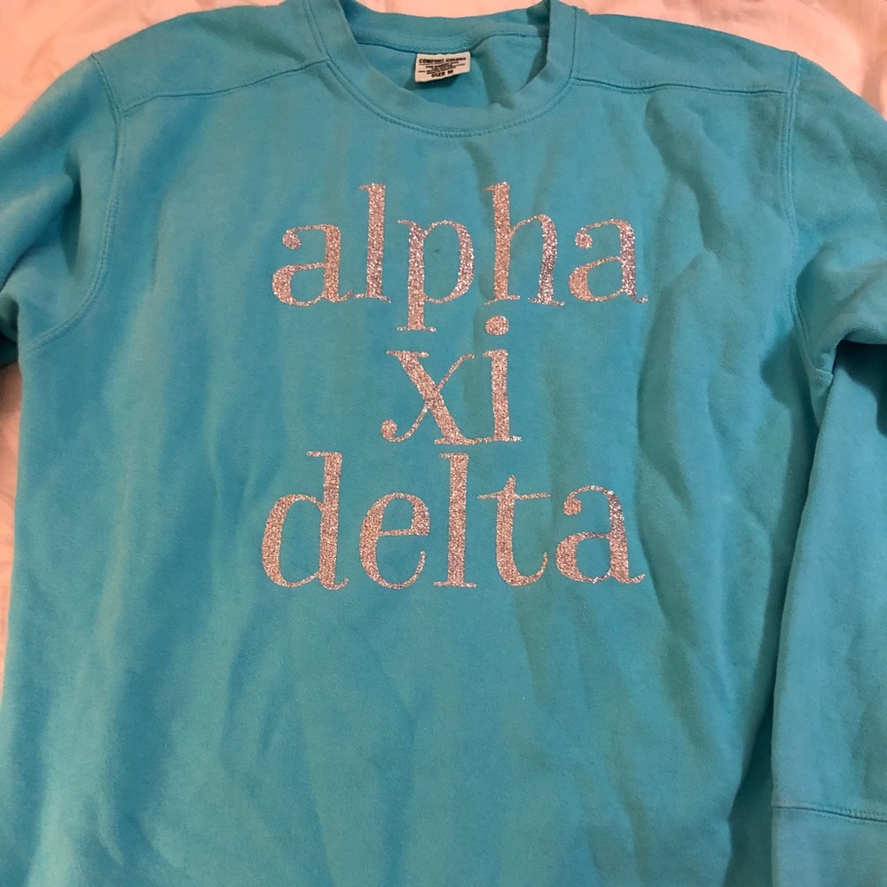 Sparkly alpha xi delta crewneck